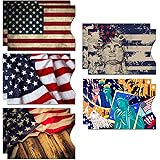 RFID Blocking Sleeves (10 RFID Blocking Sleeves, 5 Unique Designs) Identity Theft Protection Travel Case Set (American Elemen