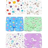 BliBliTaTa Girls Boyshorts Underwear,Soft Cotton Tagless Panties for Toddlers & Little Kids Comfort,Breathable Briefs,6-Pack