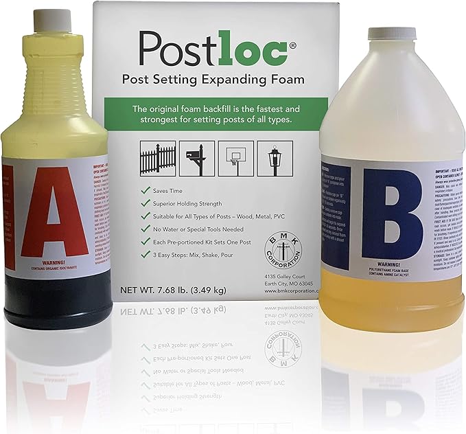Postloc Post Setting Expanding Foam 2Post Kit EasytoUse Concrete