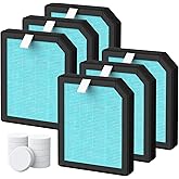 6 Pack AP1501 Replacement Filter Compatible with Aircillin AP1501 Air Purifier, 3-in-1 H13 True HEPA Air Filters for Dust Smoke Pollen