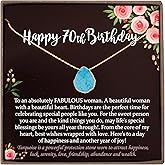 Be Wished Personalized 70th Birthday Gifts for Women, Handmade Necklace with Meaningful Message, Ready to Give Jewelry