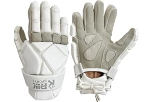 RIK SPORTS Pro- Men Lacrosse Gloves – High - Density Padding, Enhanced Grip, Quick-Drying, Protective fit with an Extended Cuff, Flexible, and Lightweight Design.