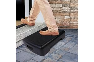 KOVOT Indoor & Outdoor Mobility Step | Measures 17" L x 11.5" W x 4" H & Lightweight | Great for Seniors, Toddlers, Pets and More Black
