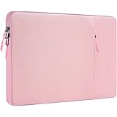 Hseok Laptop Case 15.6 Inch Sleeve, Shockproof Protective Water Repellent with Accessory Pocket,Compatible with Mac Pro 16 inch 2025-2019, Sleeve Bag for Most 15 15.6 16 Notebooks,Pink