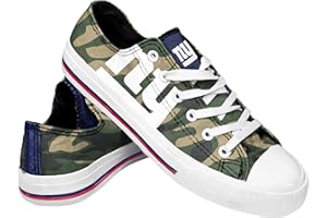 FOCO Women's NFL Camo Low Top Canvas Sneakers Shoes