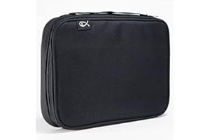 Divinity Boutique Canvas Bible Case - Black Bible Cover for Men and Women - Fabric Zippered Bag with Pockets for Compact, X-Large and XX-Large Books