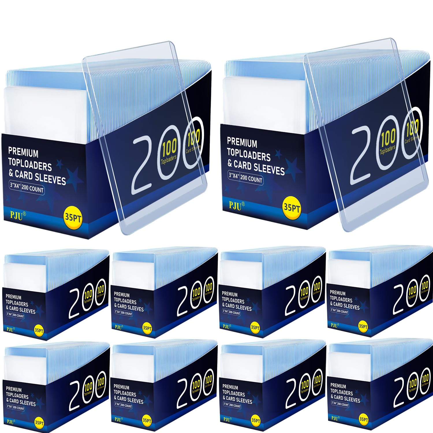 2000 Card Sleeves Top Loaders for Cards, Premium