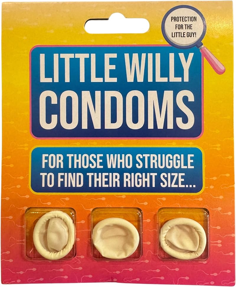 Diabolical Little Willy Condoms - Funny Prank Gift Men Size 2 cm Diameter