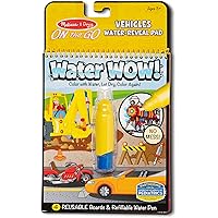 Melissa & Doug On the Go Water Wow! Reusable Water-Reveal Activity Pad - Vehicles - Stocking Stuffers, Mess Free Coloring Boo