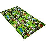 Sharellon Kids Carpet Playmat City Life Kids Road Traffic Play Mat Rug Living Room Game for Car Kids Play Mat Rug Educational