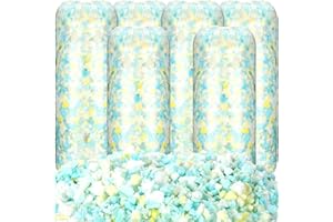 Frienda 6 Pack 30 Lbs Bean Bag Filler Bulk, Shredded Memory Foam Filling Soft Bean Bag Chair Filler Stuffed Animals Stuffing for Pillow Cushion Dog Bed Couch Replacement Fill, 5 Lbs Per Pack