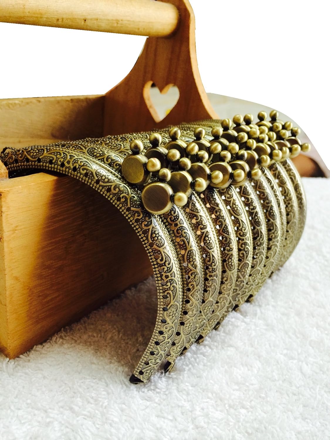 Amazon Co Jp がま口 くし型 ミッキー風 10 5cm 口金 ネズミシルエット アンティークゴールド がまぐち 10個セット ホーム キッチン