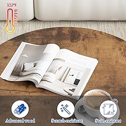 aboxoo Coffee Table Nesting Round Table Set of 2