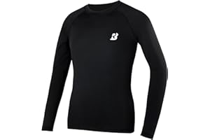 Roadbox Boys Compression Shirt, Youth Long Sleeve Sport Undershirts, Kids Quick Dry Athletic Base Layer for Football Baseball