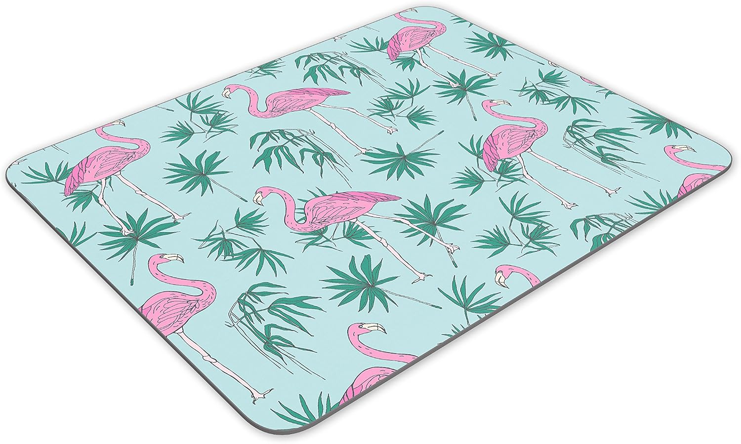 Tropical Flamingo Print Mouse Mat Pad - Surf Girls Student Computer #13047, Multicolor - Image 4