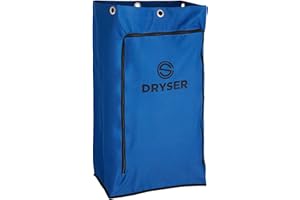 Dryser Replacement Commercial Janitorial Cleaning Cart Bag, Heavy-Duty Vinyl Bag with Zipper for Model 443 - Blue