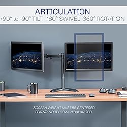 VIVO STAND-V002F Dual LED LCD Monitor Free-Standing