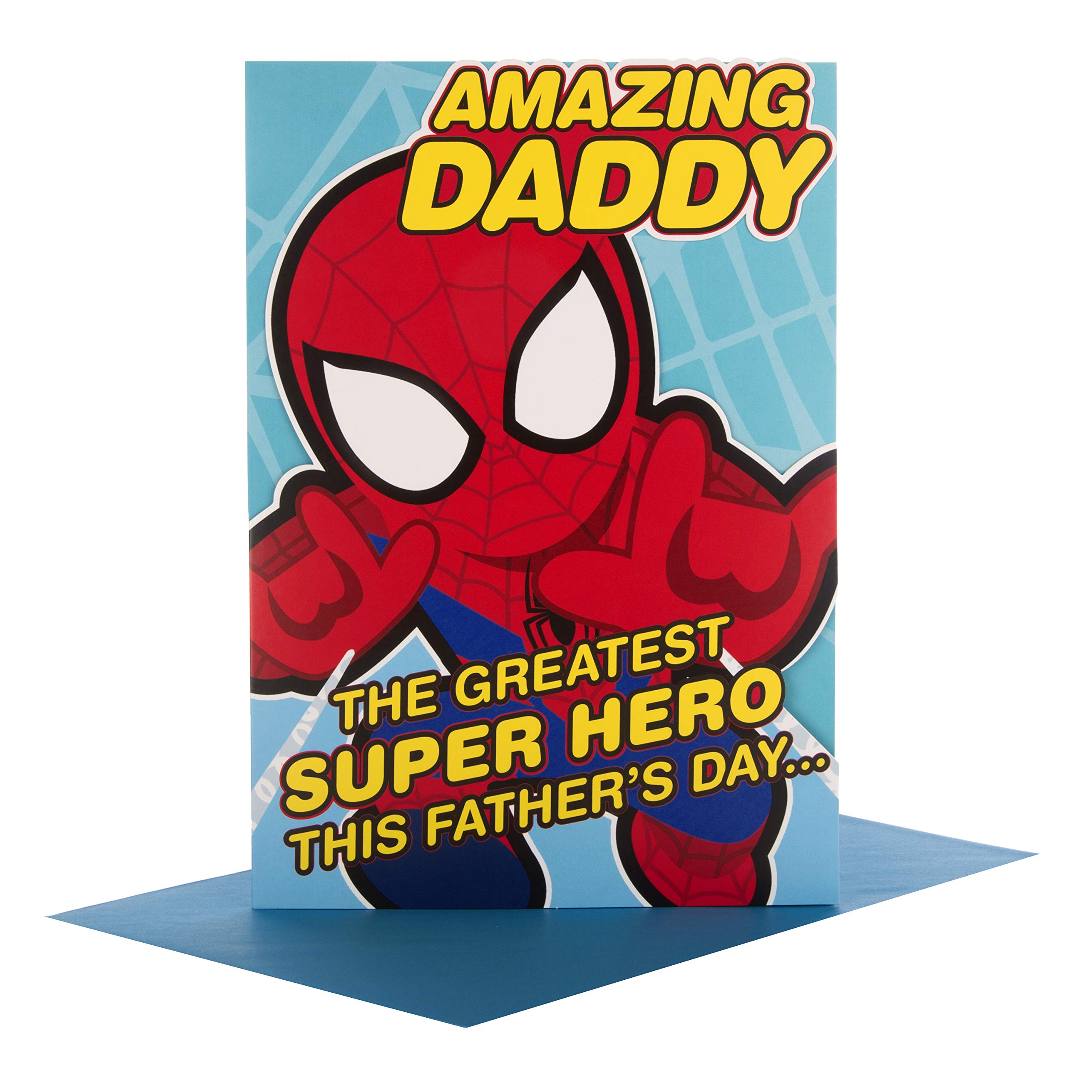 Father's Day Card Daddy by Hallmark | Spiderman | Super Hero - Medium