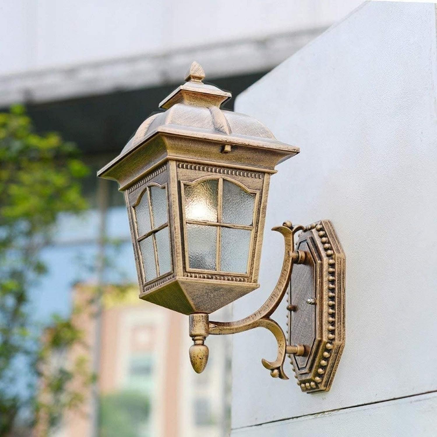 RUXMY Außenwandleuchte, Europäische Antike Wandleuchte Außen