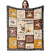 Whasnrt French Bulldog Gifts for Women, Frenchie Mom Throw Blanket 60"X50", Frenchies Dog Decor for French Bulldogs Lovers Gifts, Frenchie Blanket