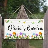EDSG Personalised Garden Signs Custom Wood Plaque 186x92mm Outdoor Welcome view 3