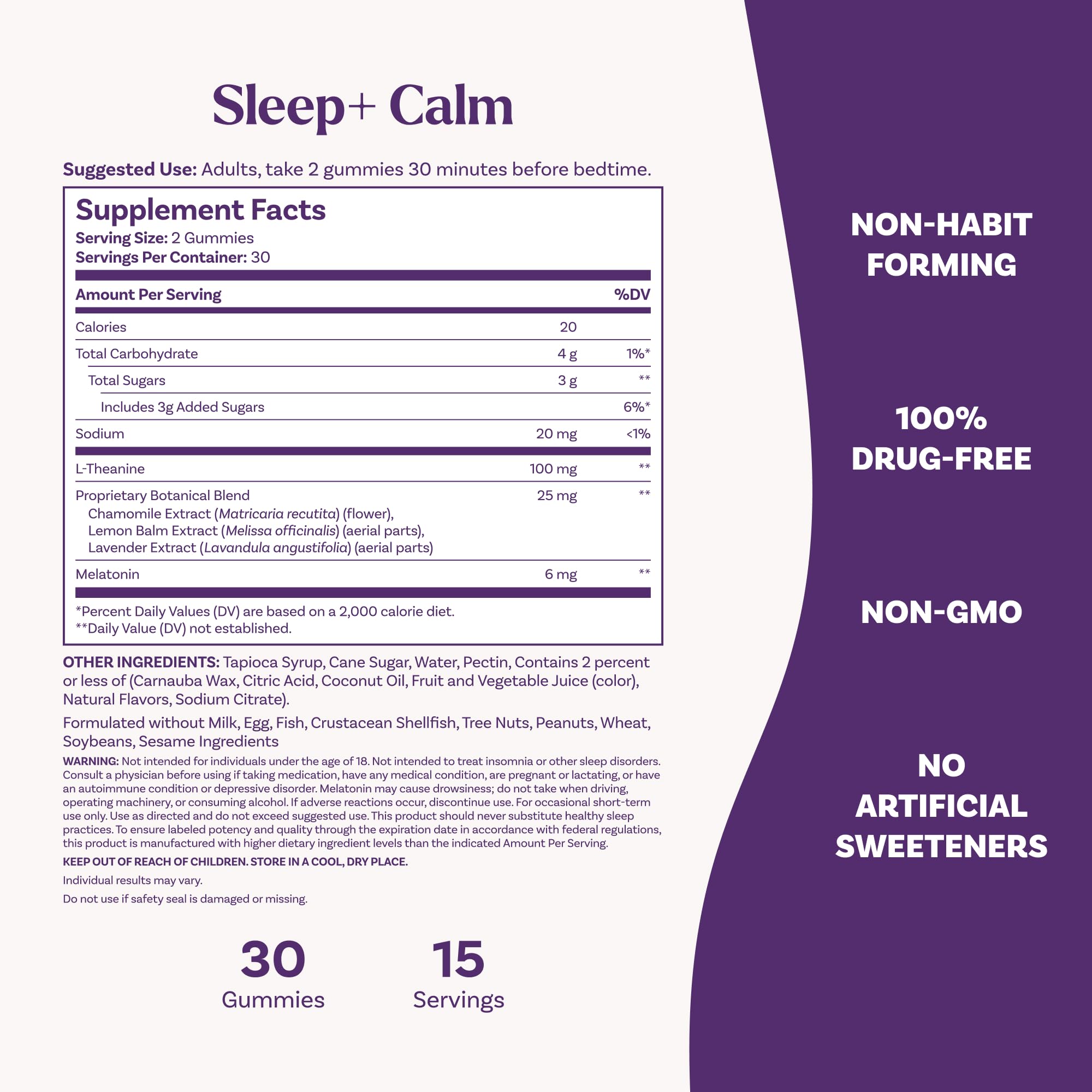 Natrol Sleep+ Calm Melatonin Gummies for Adults, Sleep Gummies, Strawberry Flavor, 60 Gummies, 30 Day Supply