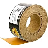 Dura-Gold Premium Gold 400 Grit PSA Longboard Sandpaper, 20 Yard Roll, 2-3/4" Wide, Self Adhesive Stickyback, Woodworking & Automotive Sandpaper Roll, Air File Sand Paper, Auto Sanding Blocks