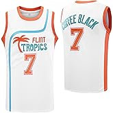 Flint Tropics Jackie Moon #33 Coffee Black #7 Semi Pro 90s Hip Hop Clothes for Party Men Basketball Jersey Green White