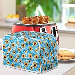 Talayituse Sunflower Print 4 Slice Toaster Covers