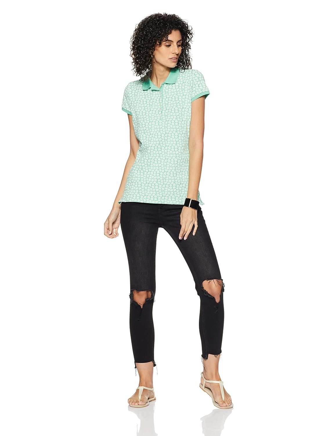 gap women's short sleeve printed polo