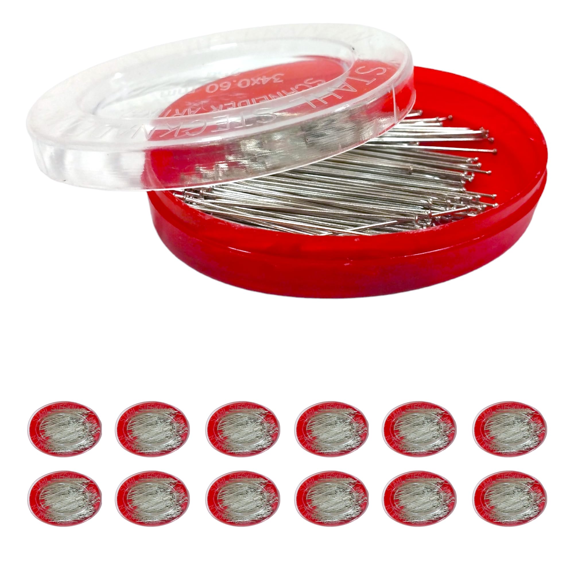 JYC CREATIVE Sewing Pins, 3000 Units, Professional Pins, Stainless Steel Pins, Tailor Pins, Fine Pins, Pins for Sewing and Crafts,