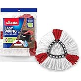 Vileda 2-in-1 EasyWring Power Mop Head Refill | Removes Tough Dirt and Grime | Machine Washable & Reusable Mop Refill