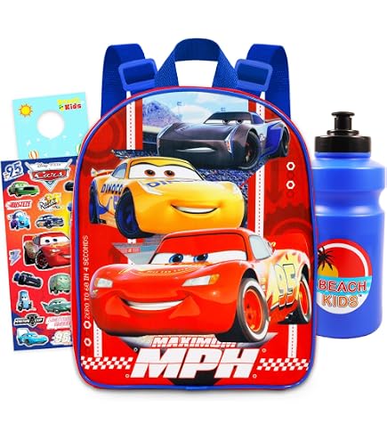 Disney Cars Mini Backpack for Kids Travel Bundle - 11