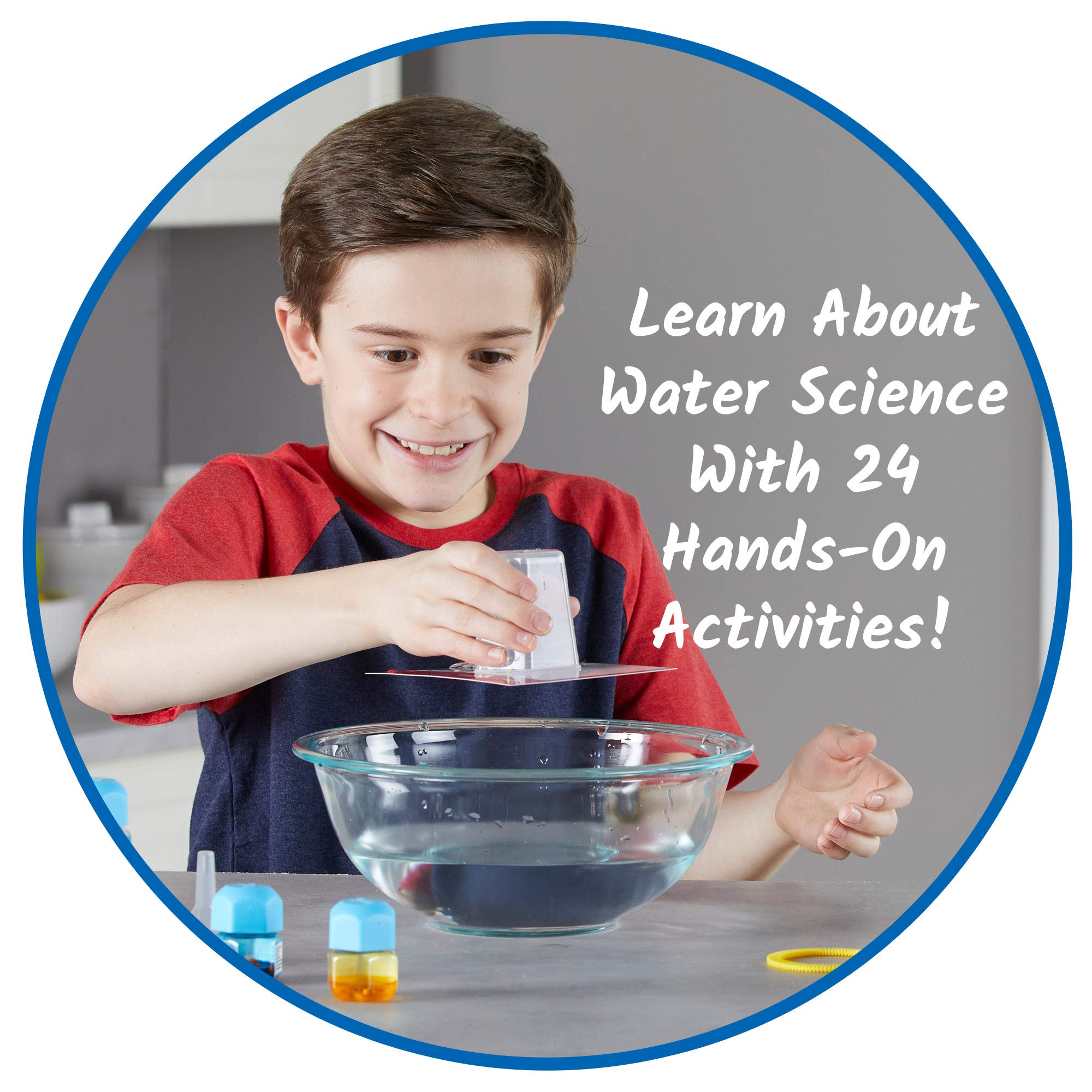 hand2mind H2Ohhh! Water Science Kit, Chemistry Kit for Kids 8-12, Chemistry Set, Science Kits & Toys, 24 Science Experiments, 1 Career & Lab Guide, Color Chemistry, Bubbles, Tornadoes, STEM Toy