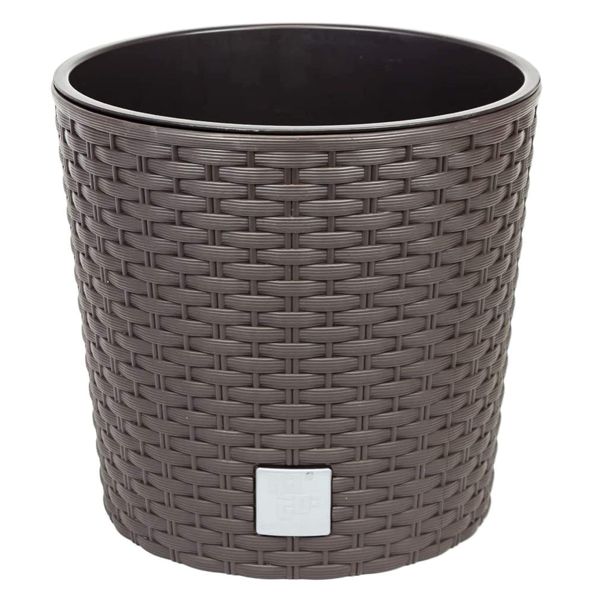 Prosper Plast DRTUS200L-440U 20 x 19 cm "Rato" Round Flowerpot - Dark Brown