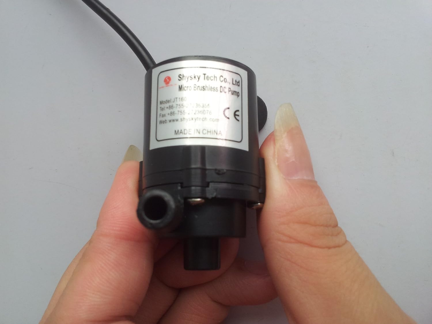 Shysky Tech Mini 6V-12V DC Brushless Small Water Pump Submersible Motor Pump 1.8M 230L/H : Garden & Outdoor
