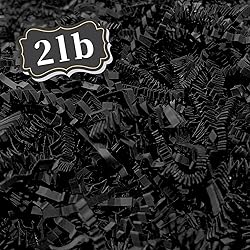 ZEBMOON 2 LB Black Crinkle Cut Paper Shred Filler