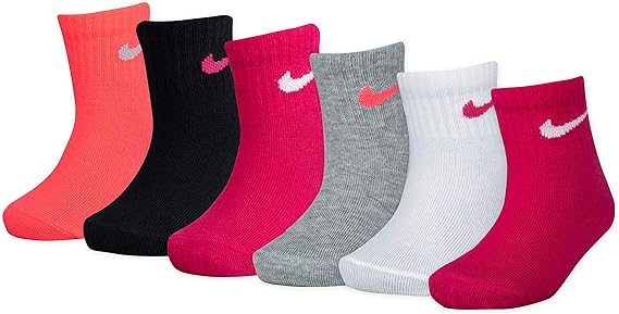 Amazon Co Jp Nike ベビー 幼児 キッズ アンクルグリッパーソックス 6足組 Us サイズ 12 24m カラー ピンク 服 ファッション小物