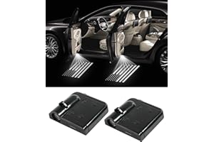 RESWISH ESEWALAS 2Pcs Car Door Projector Lights,Car Door LED Logo Projector Light,Car Door Welcome Logo Projector Lights,Universal Holeless Magnet Sensor Ghost Shadow Welcome Lamp (Black), 639CMYBD001