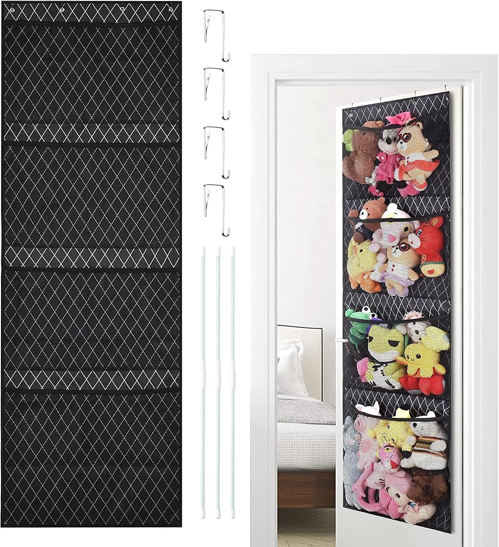 VISATOR Over Door Teddy Hammock Storage Net 66x23 inch Organizer
