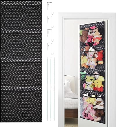 VISATOR Over Door Teddy Hammock Storage Net 66x23 inch Organizer