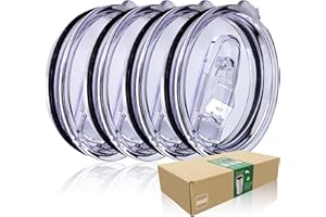 AICMEI 4 Replacement Lids for 20oz Stainless Steel Tumbler Lids-Replaces Only Covers With a Top Diameter of 3.4 inches（Bottom Diameter of 3.23 inches）