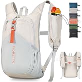 FIORETTO 15L Hiking Backpack for Men Women Lightweight Foldable Small Daypack for Travel Camping Outdoor, Beige