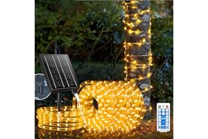 JULRJLIG Solar Rope Lights 165ft 600LED Outdoor Tube Lights with 2400mAh USB Rechargeable IP67 Waterproof Timer 8 Modes Dimmable Twinkle Fairy String Light for Tree Fence Pathway Pool Christmas