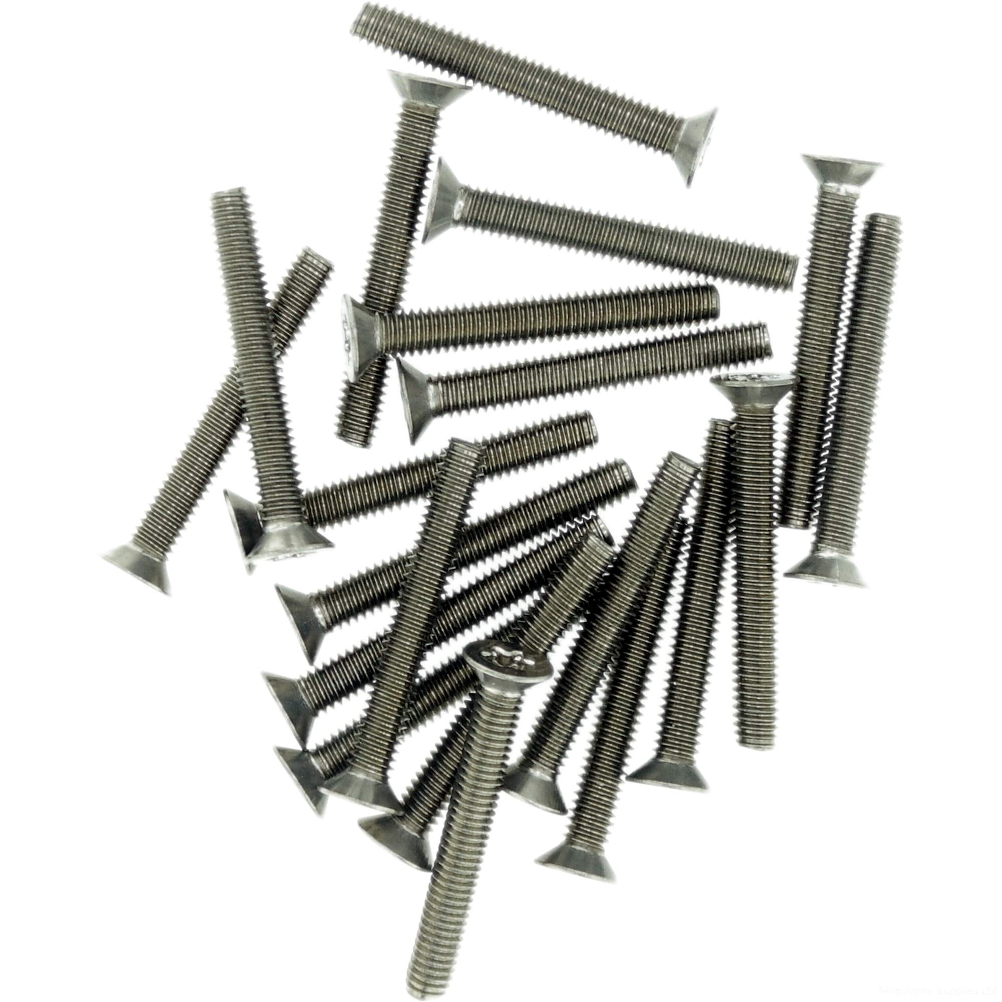 M5 (5mm x 8mm) TX Socket Countersunk Thread Rolling Screw - Stainless Steel (A2) (Pack of 20)