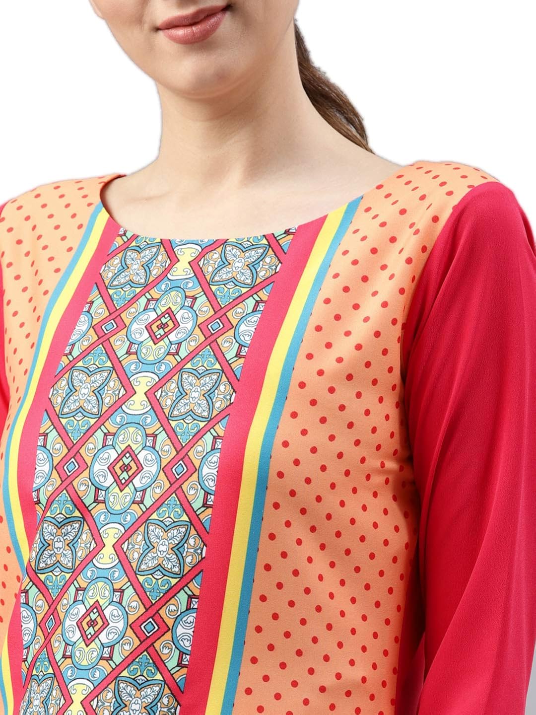 vaamsi crepe digital printed kurti(vpk1520_orange_free size)
