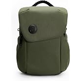 VSGO 16L Instant Access Camera Backpack with Removable Inserts - Olive | Instant Magnetic Access, Removable Camera Insert, Side and Full Back Opening, Water-resistant, All-day Comfort