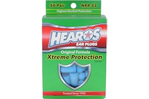 HEAROS Xtreme Protection Series Ear Plugs, Blue, 56 Pair