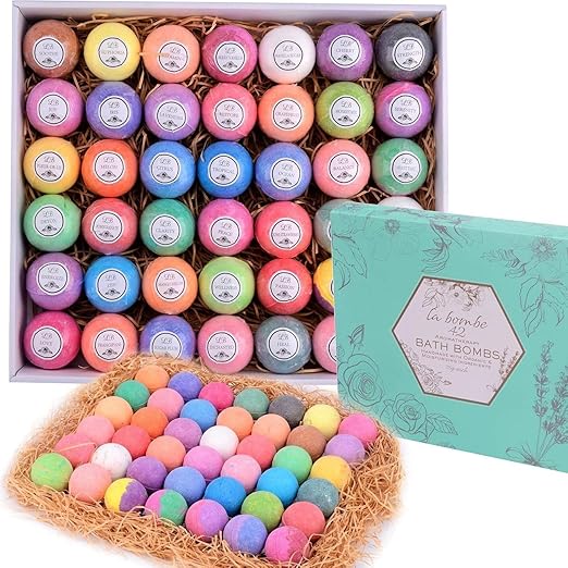 Bulk Bath Bomb Gift Set - 42 Bath Bombs for Kids, Women & Men! Ultra Lush Bath Bombs Perfect Gift Set for Women!