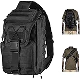 MANETTA Tactical Sling Bag for Men,Large Tactical Shoulder Bag with Bottle Holder, Cross Body Bag Chest EDC Bag For Camping Hiking Trekking Daypack